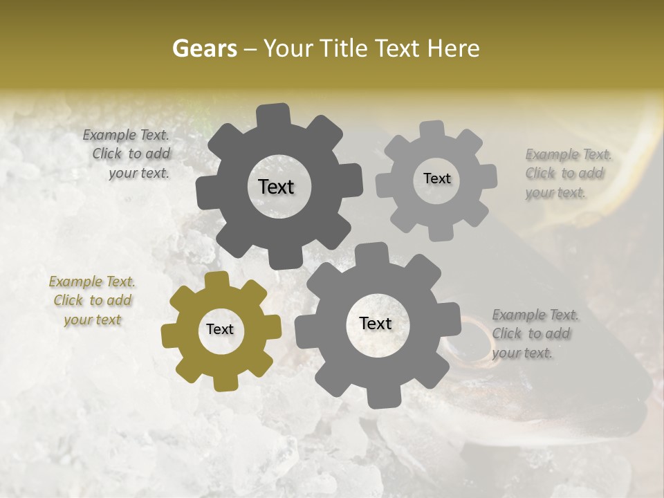 A Fish With A Piece Of Broccoli On Top Of It PowerPoint Template