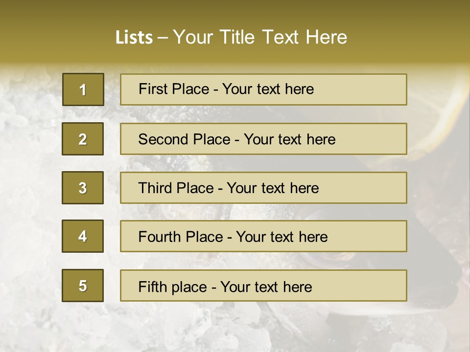 A Fish With A Piece Of Broccoli On Top Of It PowerPoint Template