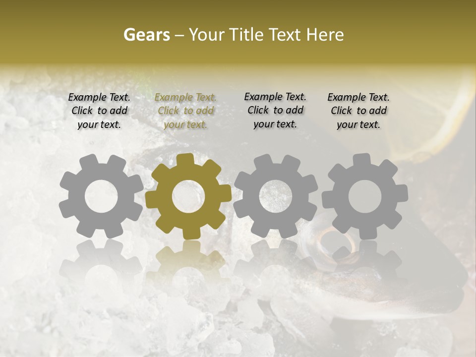 A Fish With A Piece Of Broccoli On Top Of It PowerPoint Template