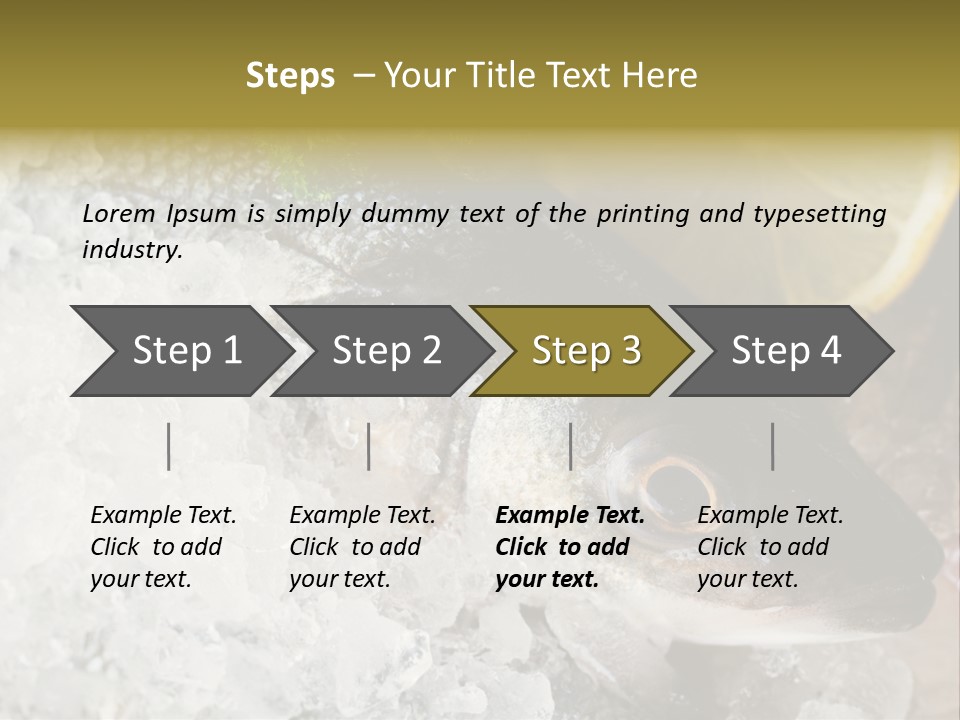 A Fish With A Piece Of Broccoli On Top Of It PowerPoint Template