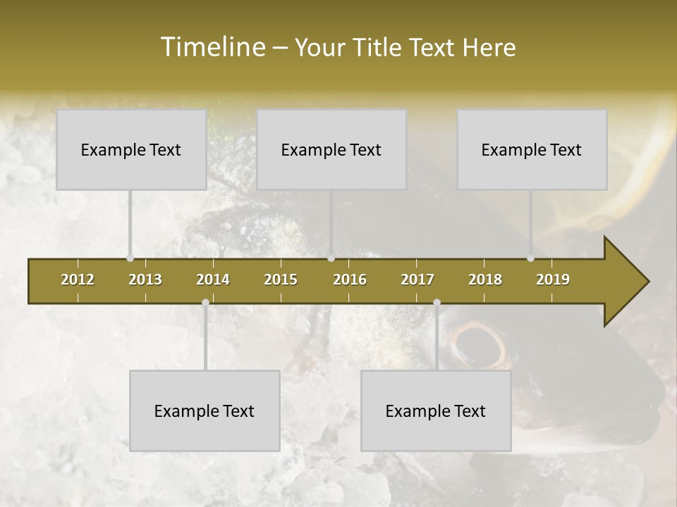 A Fish With A Piece Of Broccoli On Top Of It PowerPoint Template