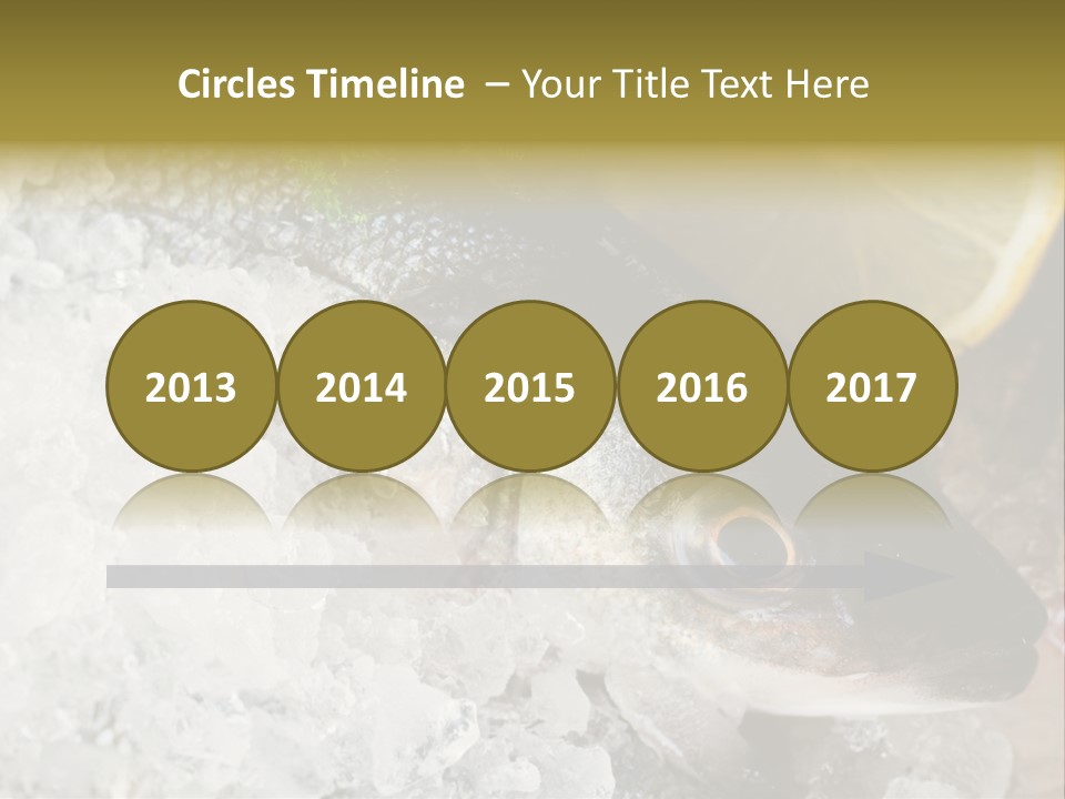 A Fish With A Piece Of Broccoli On Top Of It PowerPoint Template