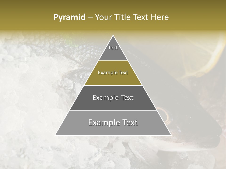 A Fish With A Piece Of Broccoli On Top Of It PowerPoint Template