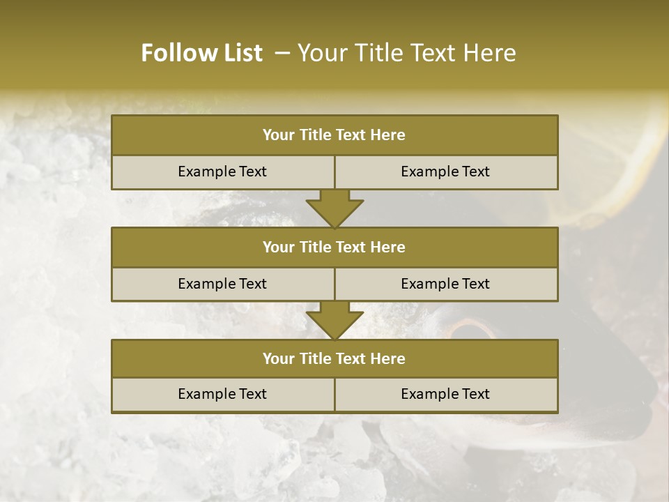 A Fish With A Piece Of Broccoli On Top Of It PowerPoint Template