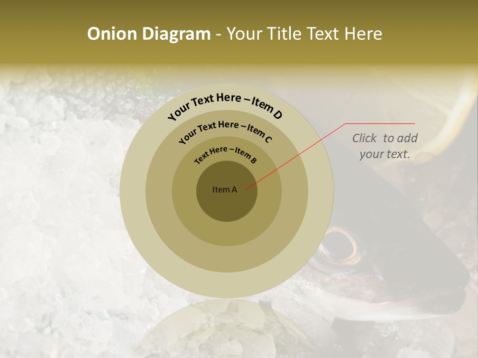 A Fish With A Piece Of Broccoli On Top Of It PowerPoint Template