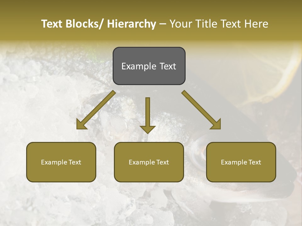 A Fish With A Piece Of Broccoli On Top Of It PowerPoint Template