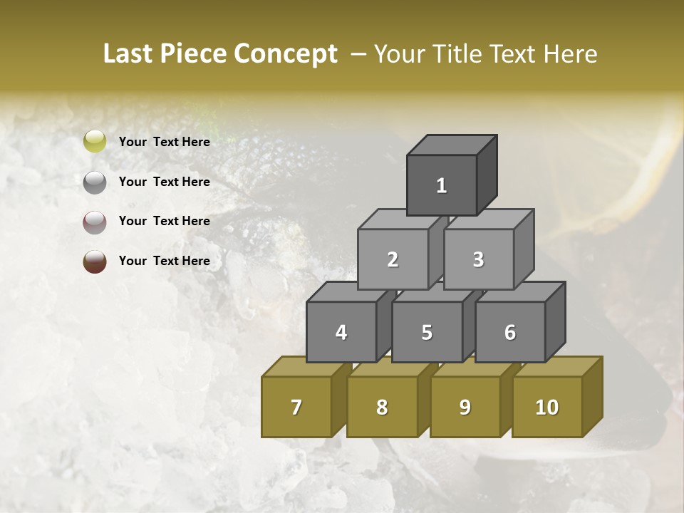 A Fish With A Piece Of Broccoli On Top Of It PowerPoint Template