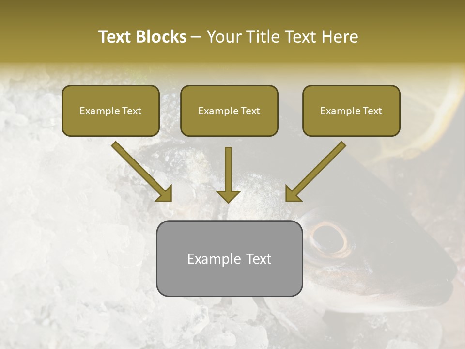 A Fish With A Piece Of Broccoli On Top Of It PowerPoint Template