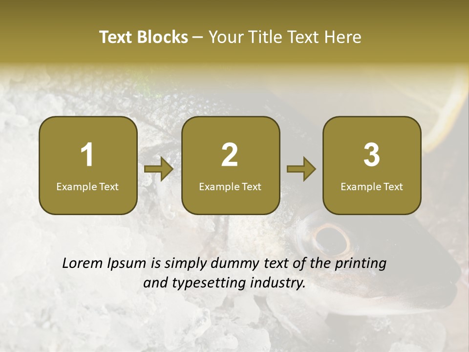 A Fish With A Piece Of Broccoli On Top Of It PowerPoint Template