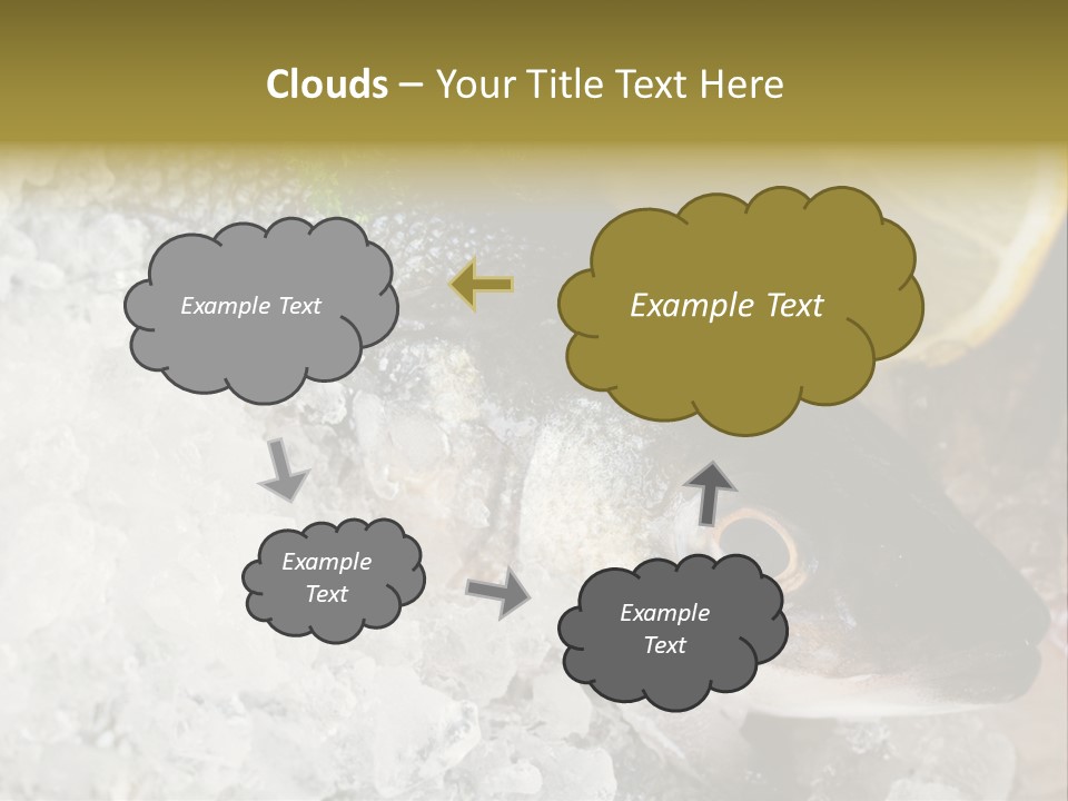 A Fish With A Piece Of Broccoli On Top Of It PowerPoint Template