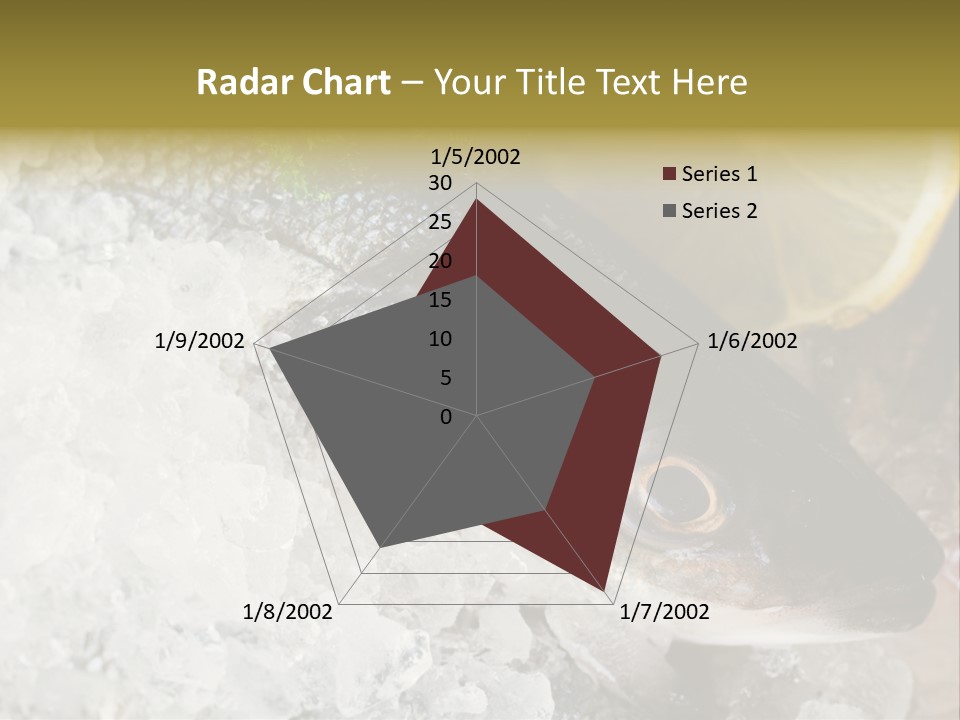A Fish With A Piece Of Broccoli On Top Of It PowerPoint Template