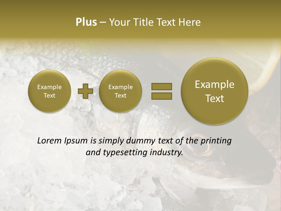 A Fish With A Piece Of Broccoli On Top Of It PowerPoint Template