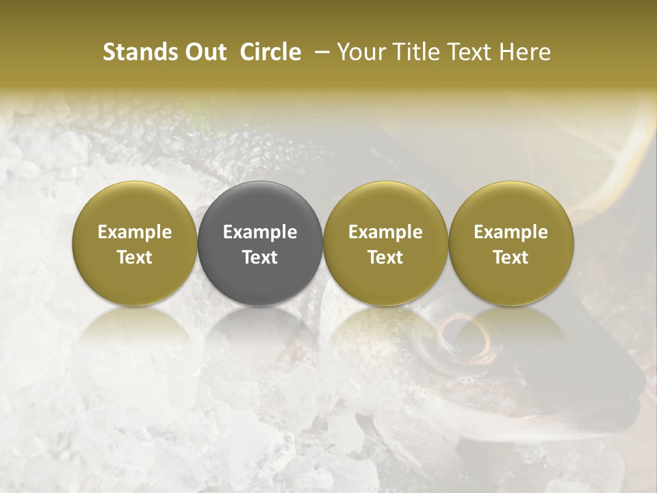 A Fish With A Piece Of Broccoli On Top Of It PowerPoint Template