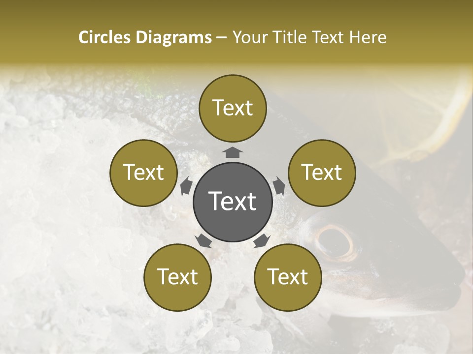 A Fish With A Piece Of Broccoli On Top Of It PowerPoint Template