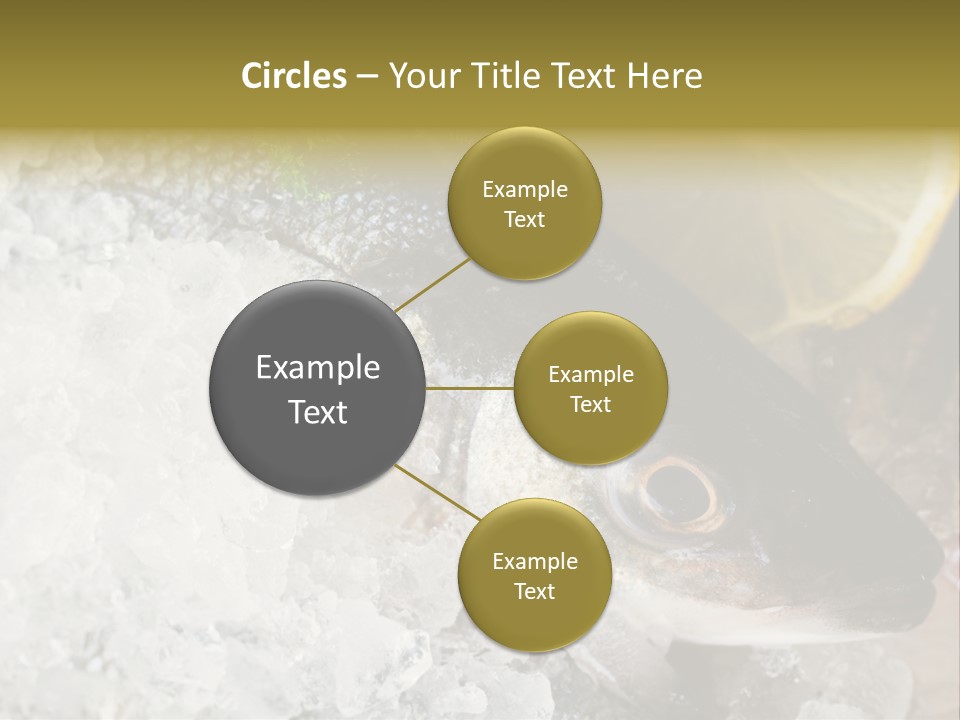 A Fish With A Piece Of Broccoli On Top Of It PowerPoint Template