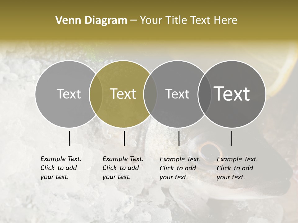 A Fish With A Piece Of Broccoli On Top Of It PowerPoint Template