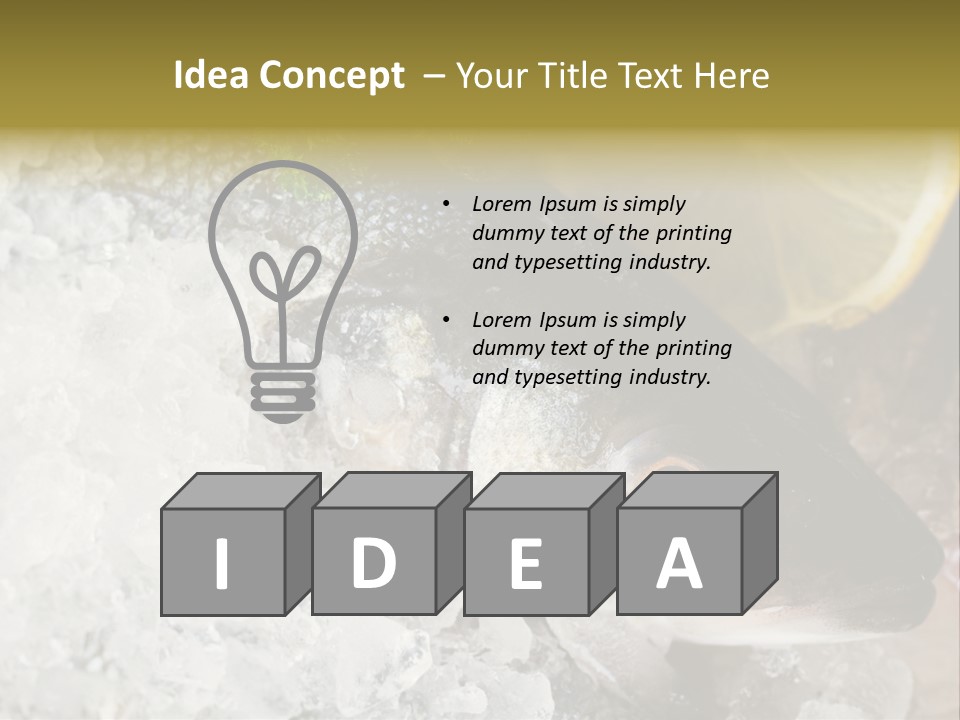 A Fish With A Piece Of Broccoli On Top Of It PowerPoint Template