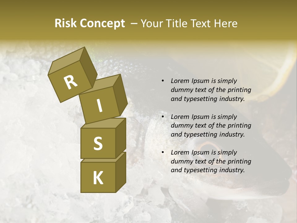 A Fish With A Piece Of Broccoli On Top Of It PowerPoint Template