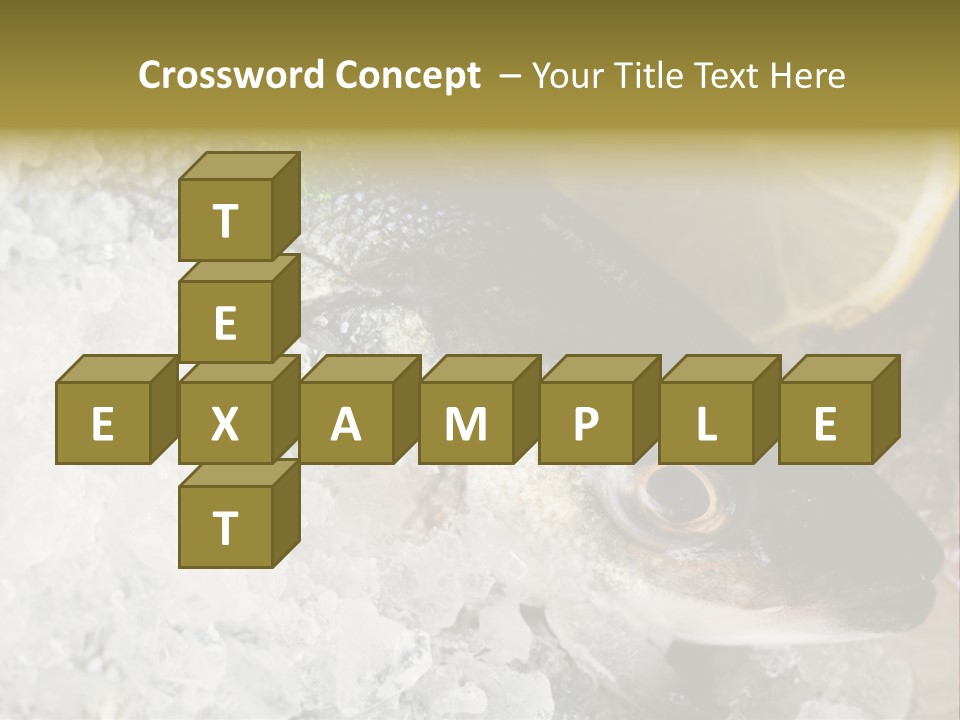 A Fish With A Piece Of Broccoli On Top Of It PowerPoint Template