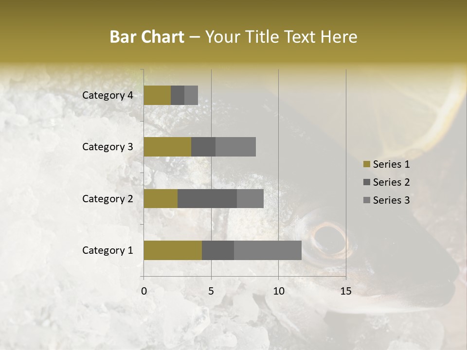 A Fish With A Piece Of Broccoli On Top Of It PowerPoint Template