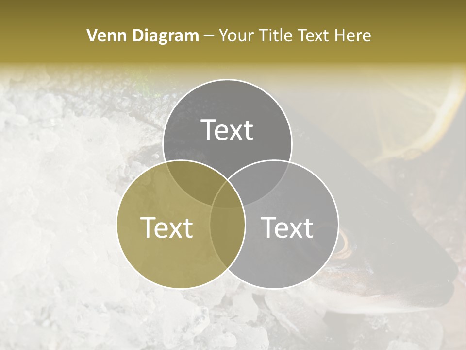 A Fish With A Piece Of Broccoli On Top Of It PowerPoint Template