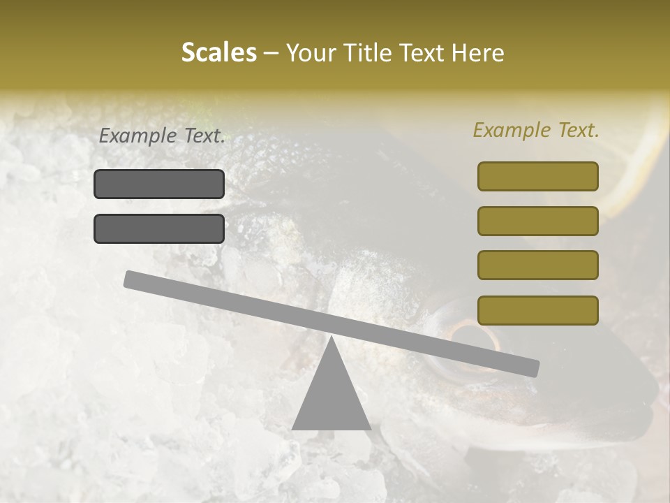 A Fish With A Piece Of Broccoli On Top Of It PowerPoint Template