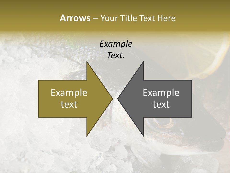 A Fish With A Piece Of Broccoli On Top Of It PowerPoint Template