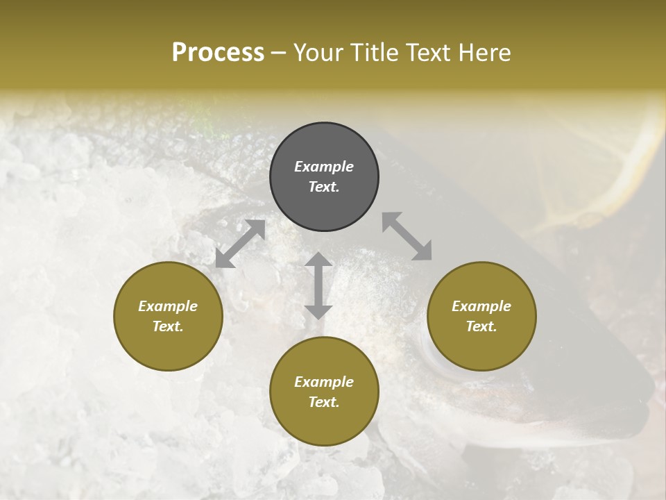 A Fish With A Piece Of Broccoli On Top Of It PowerPoint Template