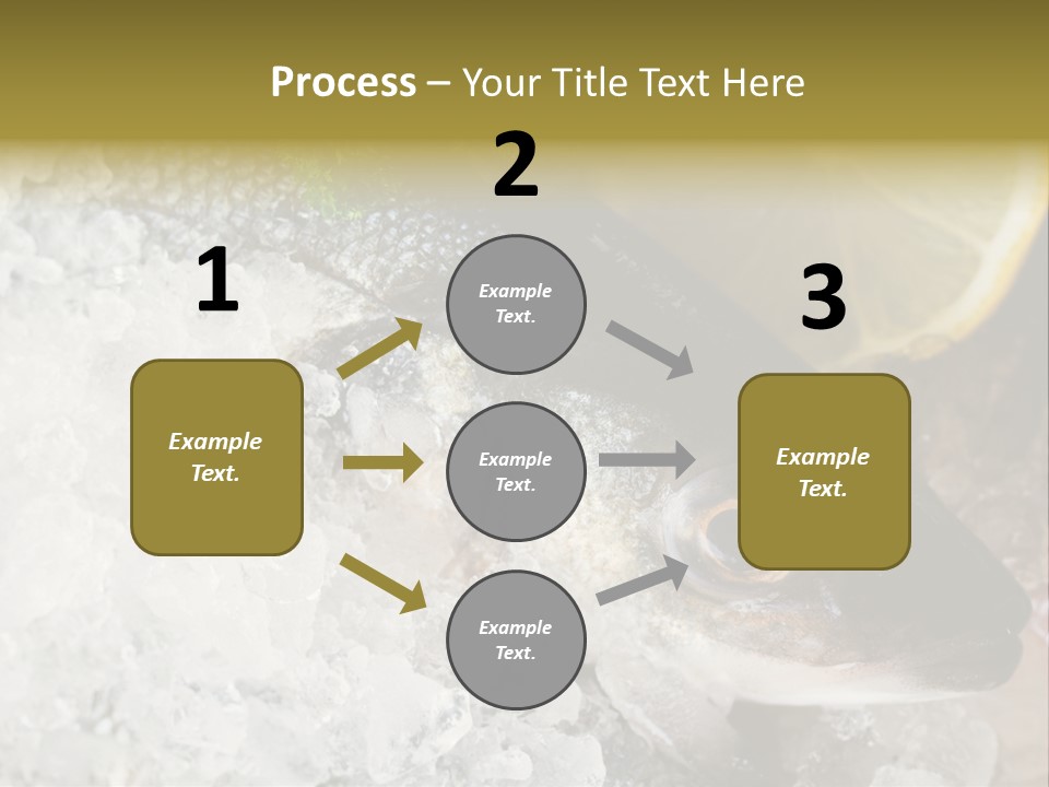 A Fish With A Piece Of Broccoli On Top Of It PowerPoint Template