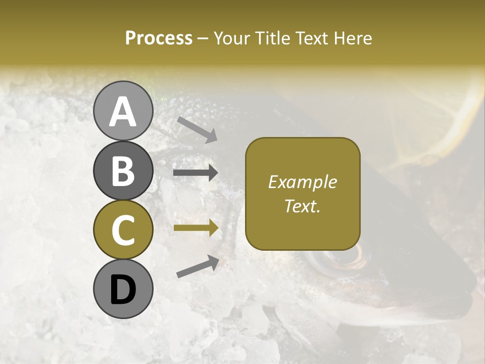 A Fish With A Piece Of Broccoli On Top Of It PowerPoint Template