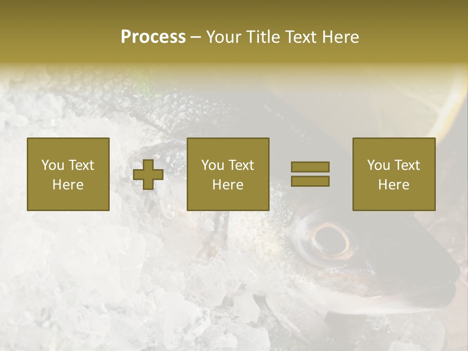 A Fish With A Piece Of Broccoli On Top Of It PowerPoint Template