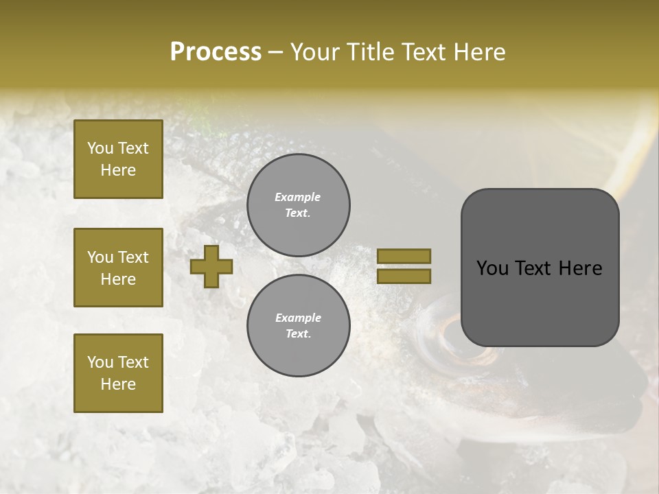 A Fish With A Piece Of Broccoli On Top Of It PowerPoint Template