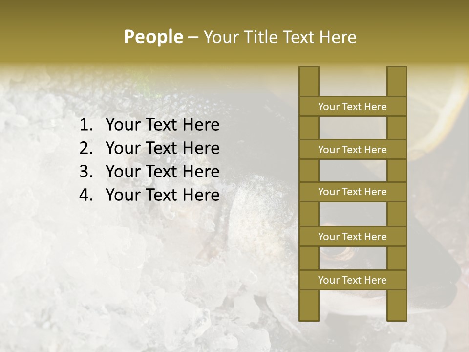 A Fish With A Piece Of Broccoli On Top Of It PowerPoint Template