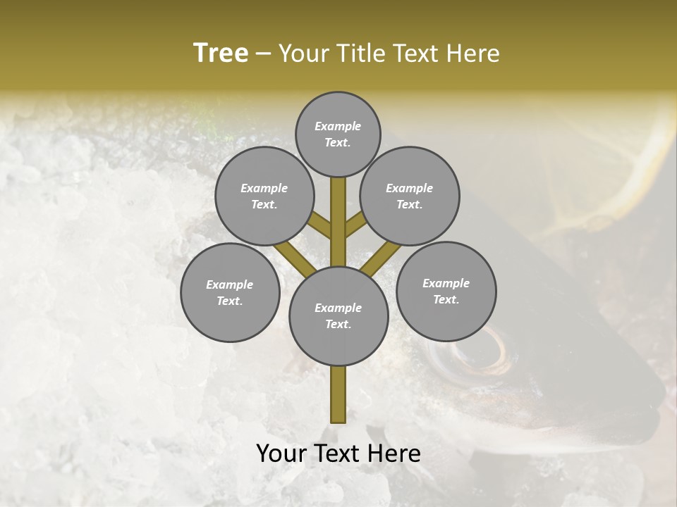 A Fish With A Piece Of Broccoli On Top Of It PowerPoint Template