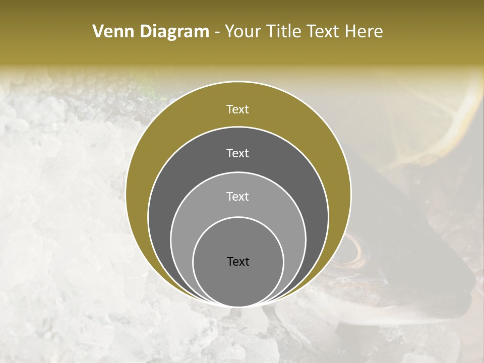 A Fish With A Piece Of Broccoli On Top Of It PowerPoint Template