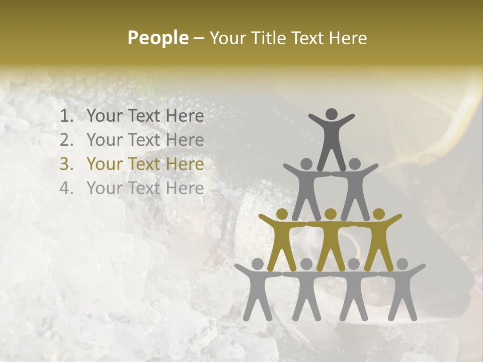 A Fish With A Piece Of Broccoli On Top Of It PowerPoint Template