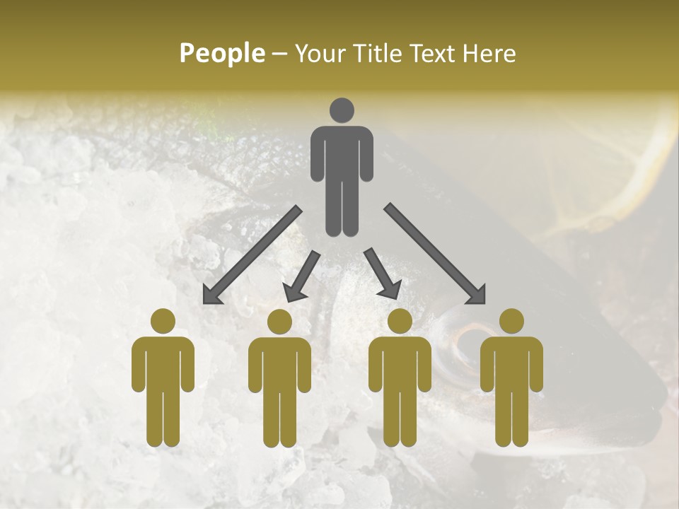 A Fish With A Piece Of Broccoli On Top Of It PowerPoint Template