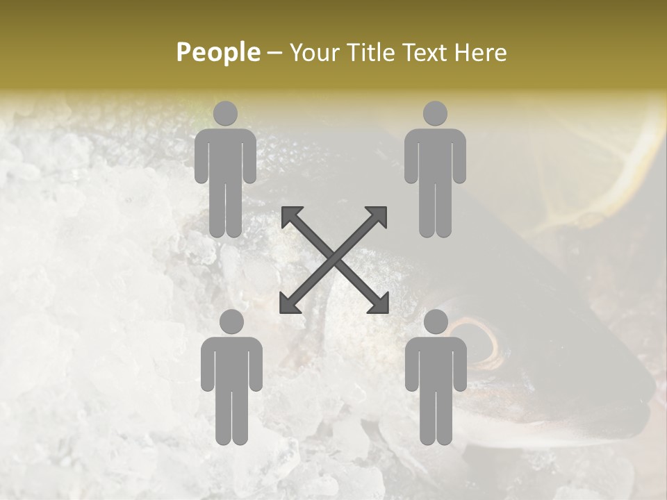 A Fish With A Piece Of Broccoli On Top Of It PowerPoint Template