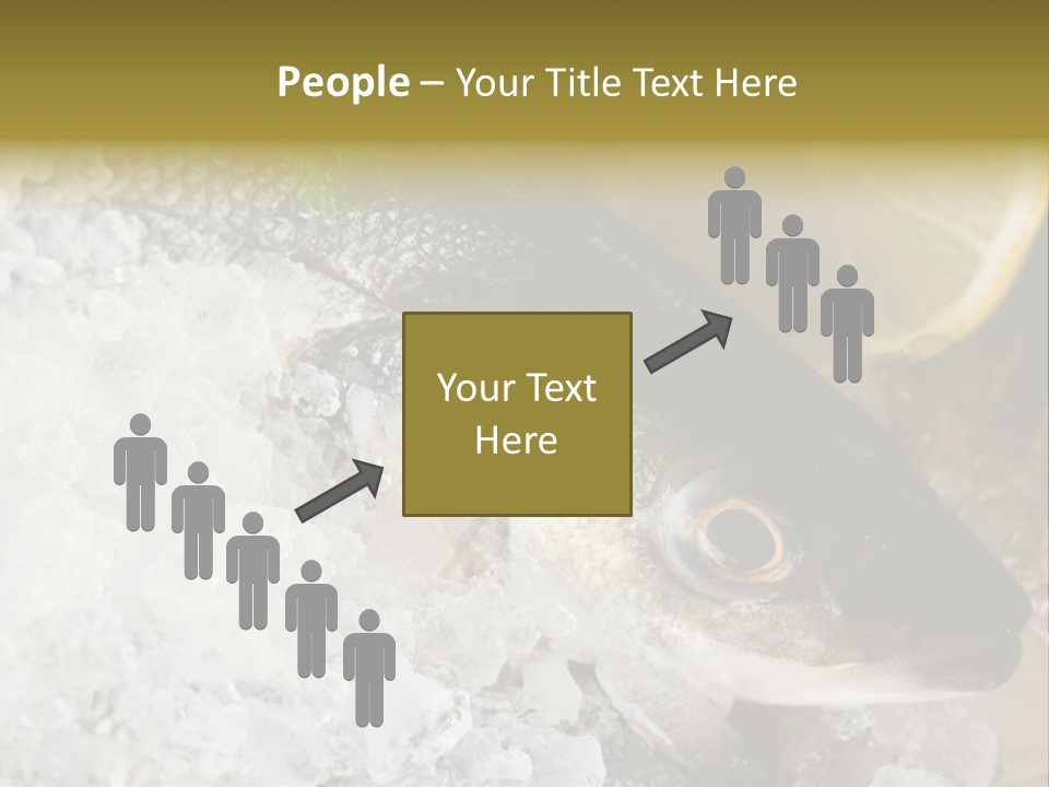 A Fish With A Piece Of Broccoli On Top Of It PowerPoint Template