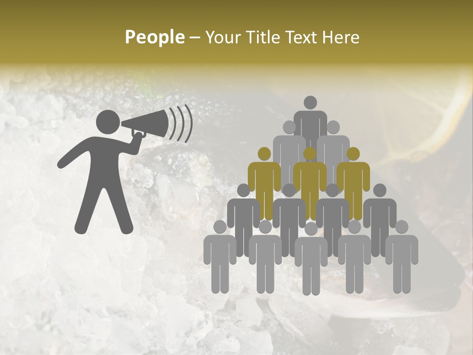 A Fish With A Piece Of Broccoli On Top Of It PowerPoint Template