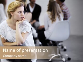 Girl Positive Young PowerPoint Template