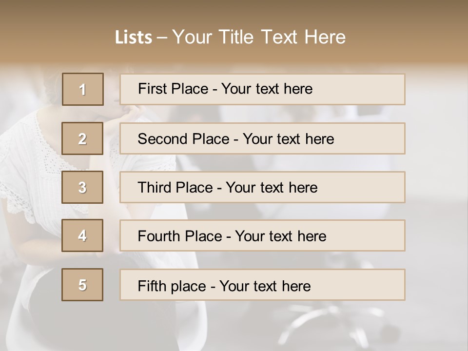 Girl Positive Young PowerPoint Template