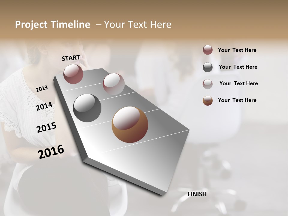 Girl Positive Young PowerPoint Template