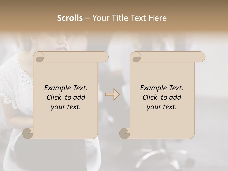 Girl Positive Young PowerPoint Template
