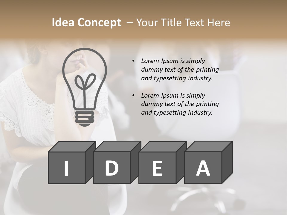 Girl Positive Young PowerPoint Template