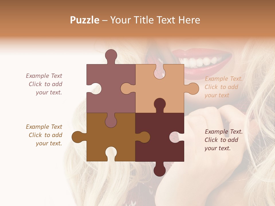 Girl Positive Young PowerPoint Template