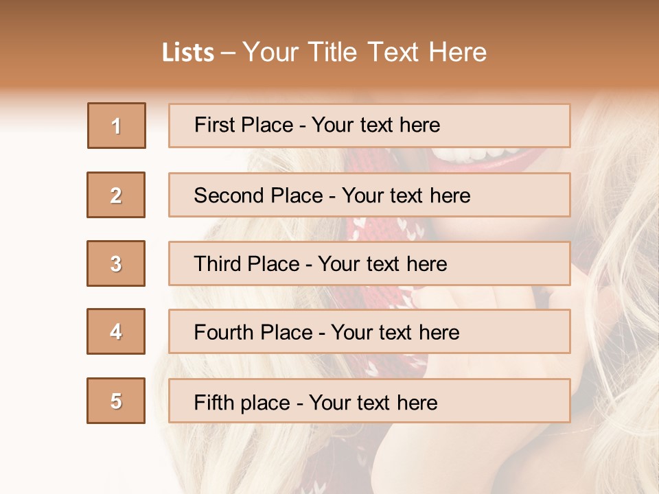 Girl Positive Young PowerPoint Template