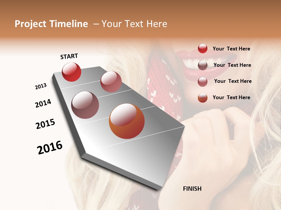 Girl Positive Young PowerPoint Template