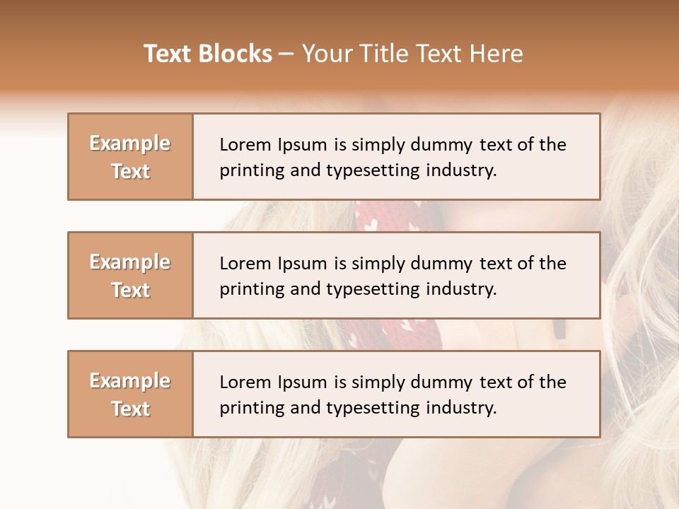 Girl Positive Young PowerPoint Template