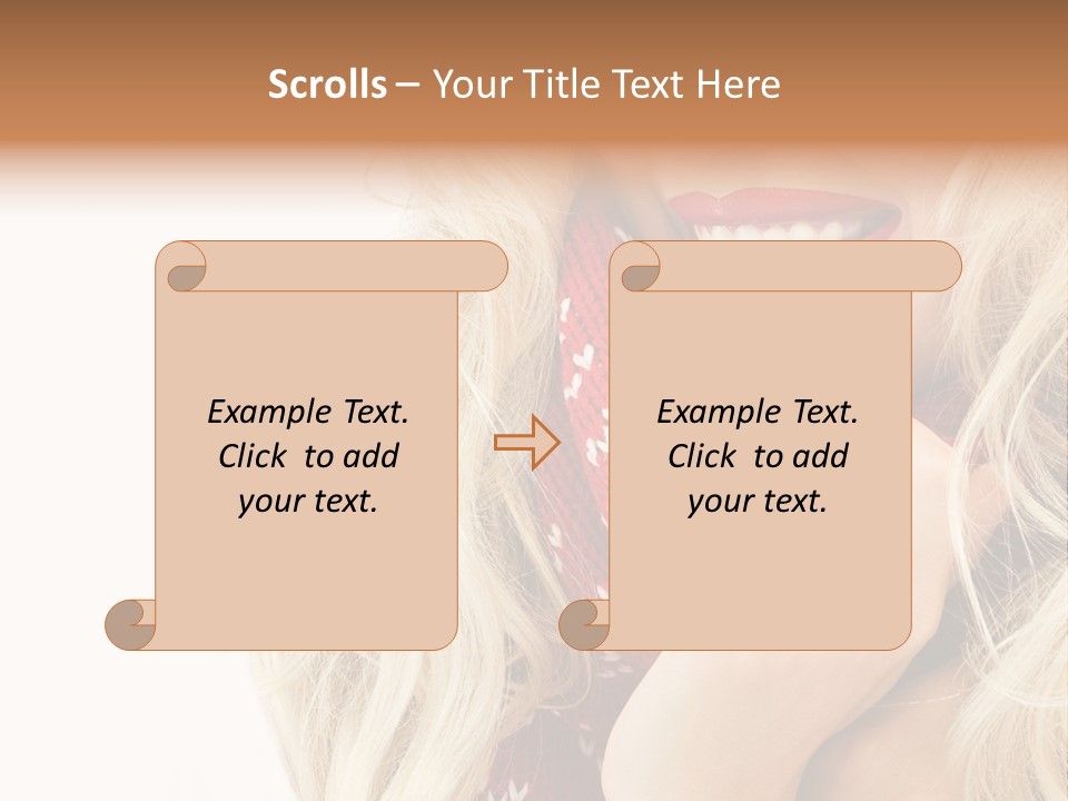 Girl Positive Young PowerPoint Template